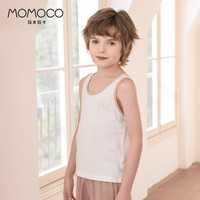 MOMOCO玛米玛卡【2件装】儿童背心2-9岁夏季男童护肚背心薄款宝宝背心 奶咖小马 140 【130-140CM】【60-70斤】