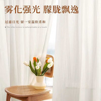 未来式梦幻帘幻影纱竖百叶纱帘透光不透人阳台2022防晒遮光窗帘 竖百叶纱-白色-挂钩款 【尺寸/】