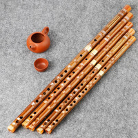 名森（Minsine）苦竹精制笛子竹笛 单插黄铜黑线圈初学横笛民族吹奏乐器 D26 仿花牛角/初学款 C调（进阶练气/音色低沉）