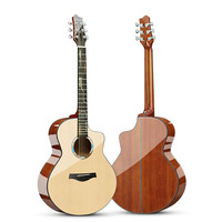 威伯 云桃全单亮光吉他指板镶嵌民谣吉他