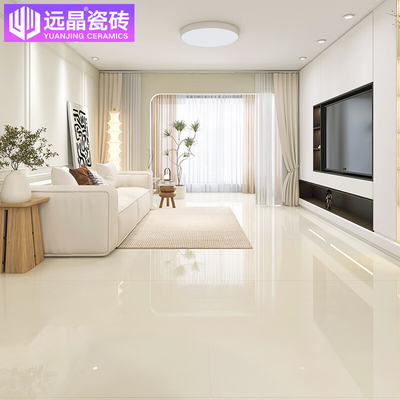 远晶800x800柔光天鹅绒肌肤釉奶油瓷砖客厅通体地砖厨卫墙砖广东 纯白柔光-750x1500