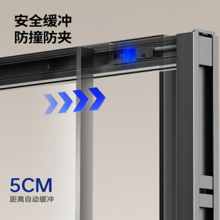 JOMOO九牧一字型移门屏风干湿分离玻璃不锈钢隔断整体淋浴E19 九牧淋浴房玻璃终身保修（非人为损坏）