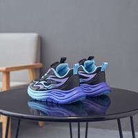 儿童跑步鞋2025网面透气男女童旋转纽扣春夏款休闲运动鞋子