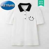 A 21 FUNB亲子装夏装一家三四口家庭装纯棉短袖T恤幼儿园亲子活动服polo衫 2412白色T恤 90 男童cm（15-22斤）