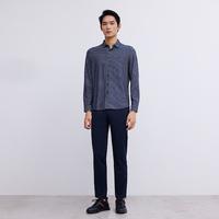 春秋男士商务时尚条纹长袖都市舒适衬衫上衣条纹
