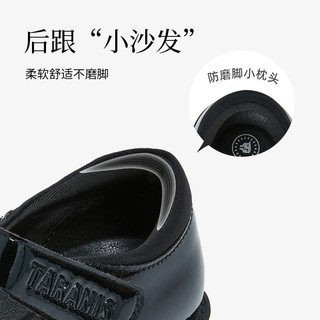 泰兰尼斯meta春季儿童皮鞋女宝聚会演出校园黑皮鞋甜美时尚单鞋子