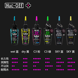 Muc-off链条油山地自行车单车公路车润滑油陶瓷干性湿性