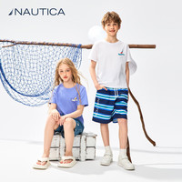 NAUTICA 美式儿童亲肤顺滑短袖T恤 白色