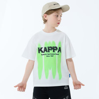 KAPPA KIDS卡帕童装夏季儿童百搭运动短袖t恤衫女童印花夏装上衣男童