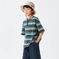 【纯棉条纹】儿童童装男童t恤短袖2024夏装大童上衣