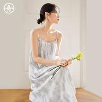 【AN大码系列】2025春装晕染无袖露背长裙女式吊带连衣裙