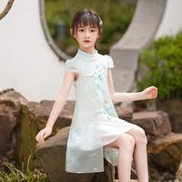 优蜜屋 女童夏季连衣裙2025新款儿童旗袍裙子中大童裙子女童裙子夏款