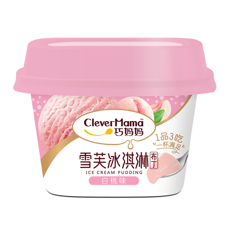 巧妈妈雪芙冰淇淋布丁100g*6杯多口味儿童零食办公室休闲零食女神节礼物