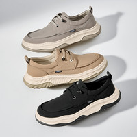 CAMEL骆驼服饰|「凉感防泼水」男休闲鞋舒适耐磨防滑透气父亲节 【套脚款】黑色 38