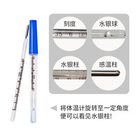 金牛药械 金牛医用水银体温计 1支