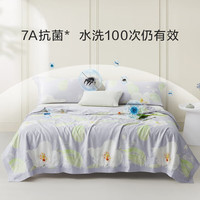 罗莱生活 LUOLAI 罗莱生活 LUOLAI  W-辽安青丝·莱赛尔棉蚕丝水洗夏被-繁花初夏灰色220*250 A类可水洗莱赛尔天丝蚕丝夏被-灰 220*250cm