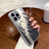 麦多多 Mcdodo 渐变流光羽毛纹苹果16promax手机壳iPhone14全包15保护套