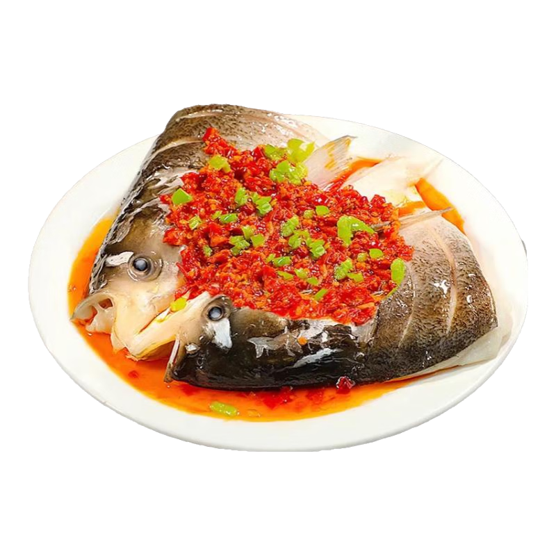 好余轩湖北特产剁椒鱼头640g*2半成品胖头鱼加热即食餐饮专用鲢鱼头商用 640g剁椒鱼头+640g酱椒鱼头