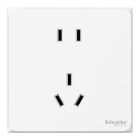施耐德电气 Schneider Electric 施耐德开关插座面板86型墙面10A斜五孔插座面板 皓呈E系列白色 正五孔(十只装)