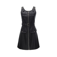 VEROMODA连衣裙2024早春PU人造皮革背心裙减龄潮流街头辣妹机车风 S59黑色 170/88A/L