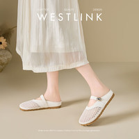 WESTLINK/西遇 镂空网面 女士凉拖鞋