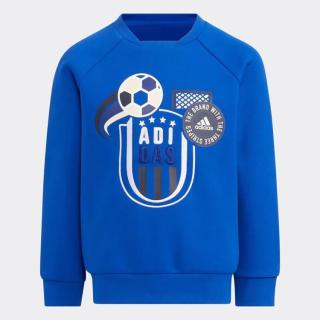 阿迪达斯 adidas小童圆领时尚运动舒适透气圆领休闲套头卫衣日常经典百搭上衣