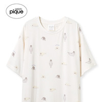 gelatopique25夏季女睡裙海豹满印短袖连衣裙PWCO252388 粉色 均码