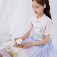 【爱莎公主】女童连衣裙国风裙子儿童夏装中大童洋气马面裙