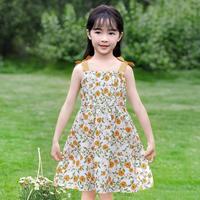 【纯棉吊带裙】女童连衣裙夏季婴幼裙装中小童宝宝碎花儿童裙子薄