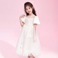 【手工珠片亮钻 晚礼服】女童连衣裙薄款春夏网纱甜美公主裙
