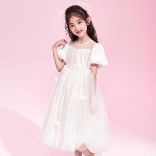 【手工珠片亮钻 晚礼服】女童连衣裙薄款春夏网纱甜美公主裙