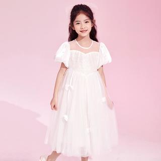 【手工珠片亮钻 晚礼服】女童连衣裙薄款春夏网纱甜美公主裙