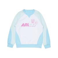 阿迪达斯 adidas时尚拼色保暖女中大童卫衣套头衫童装圆领卫衣