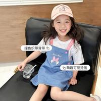 【100%棉】25年夏季女童裙子婴幼吊带牛仔裙儿童裙子背带裙