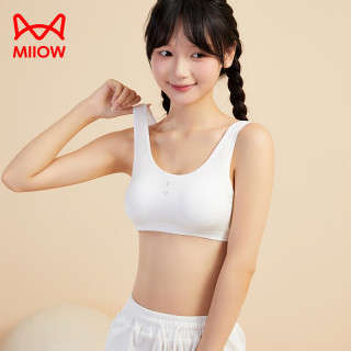 猫人 MIIOW少女内衣女童二阶段初中学生运动防震小背心女孩发育期文胸阶段 浅蓝-5395 均码 【60-100斤可穿】