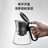入一山河飘逸壶泡茶壶茶水分离玻璃茶壶飘逸杯冲茶壶器沏茶壶过滤茶壶 一按茶水分离飘逸壶
