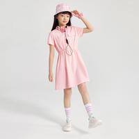 361°【迅干科技】儿童夏女童中大童梭织连衣裙甜美透气女童中长裙