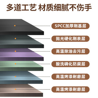 蔓斯菲尔书架置物架书柜落地货架客厅展示柜多层收纳架子钢制储物柜子靠墙 围栏升级+黄梨色5层80X30X143CM