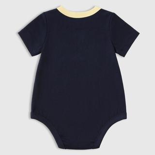 Gap婴儿2025春季款纯棉印花logo连体衣柔软儿童装包屁衣687144