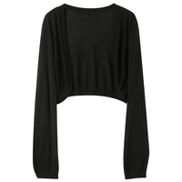 三彩2025春季慵懒风贝壳小开衫短款莱赛尔针织衫罩衫外套M S 155/80A