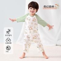  AIBEDILA/爱贝迪拉 竹棉纤维 儿童连体睡衣
