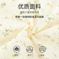 儿童新中式连衣裙夏季女童清新小花盘扣气质蕾丝连衣裙