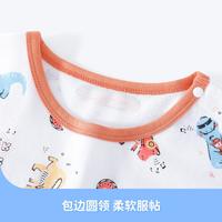 【护膝护肚不着凉】夏季纯棉吸汗大码连体衣睡衣男童短袖连体睡衣