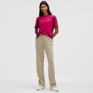lululemon丨All Yours 女士 T 恤 *棉 LW3ES5S 烟雾品红 XS /4