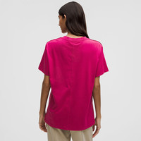 lululemon丨All Yours 女士 T 恤 *棉 LW3ES5S 烟雾品红 XS /4