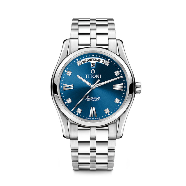 TITONI 梅花 空中霸王系列 39毫米自动上链腕表 93808 S-259