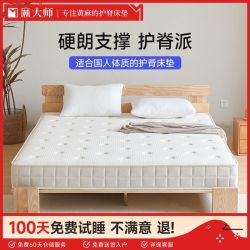 麻大师 家用双人软硬两用床垫黄麻棕乳胶护脊独立弹簧偏硬席梦思垫