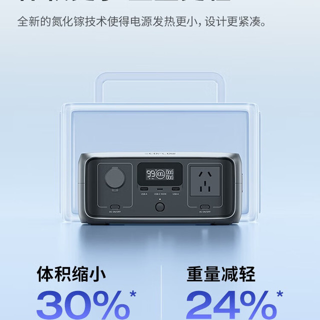 ECOFLOW 睿3 UPS版10ms切换 快充移动户外电源220V 76800mAh停电应急备用笔记本大容量充电宝
