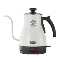 TOFFY 带温度计电热水壶 长嘴款 白色100V 900W复古