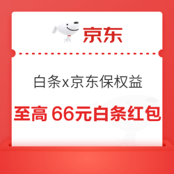 京东金融 白条x京东保专属权益 至高可领66元白条红包